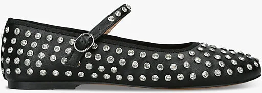 Womens Silver Vinetta-R Rhinestone-Embellished Faux-Leather Pumps Eur 37 / 4 Uk Women