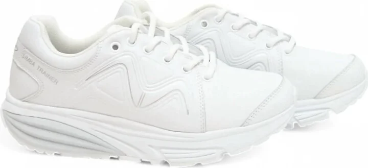Women's Simba Trainer Walking Sneakers In White/silver