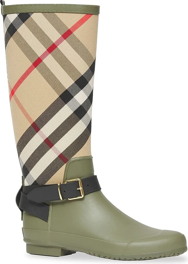Women's Simeon Vintage Check Knee-High Boots - Dark Fern Multi - Size 7 - Image 2