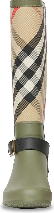 Women's Simeon Vintage Check Knee-High Boots - Dark Fern Multi - Size 7 - Image 4
