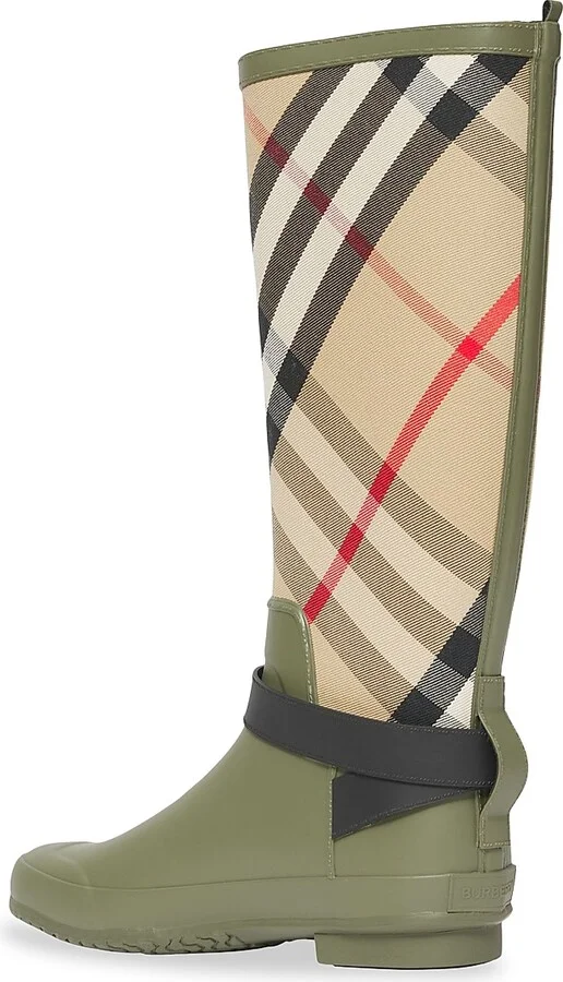 Women's Simeon Vintage Check Knee-High Boots - Dark Fern Multi - Size 7 - Image 5