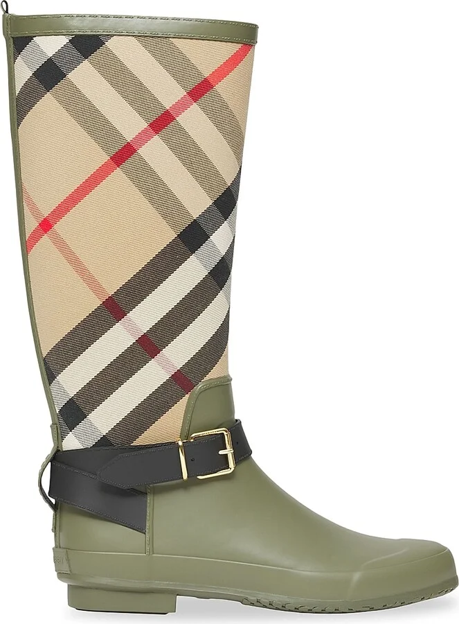 Women's Simeon Vintage Check Knee-High Boots - Dark Fern Multi - Size 7