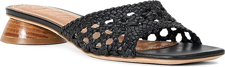 Women's Simone Crochet 35MM Leather Sandals - Black - Size 6.5 - Image 2