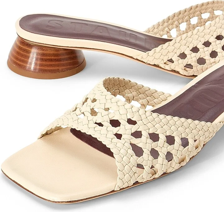 Women's Simone Crochet 35MM Leather Sandals - Black - Size 6.5 - Image 7