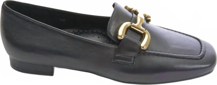 Women's Simply Slip On Loafers In Black Leather
