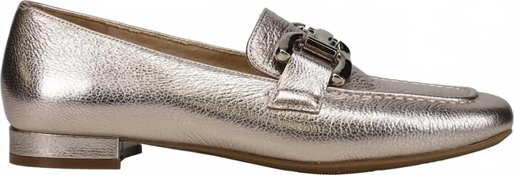 Women's Simply Slip On Loafers In Metallic Leather