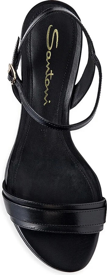 Women's Sirolo 45MM Leather Kitten-Heel Sandals - Black - Size 6 - Image 5