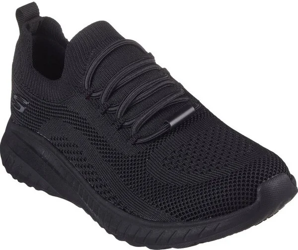 Women's SKECHERS Work Bobs Sport Squad Women's Electrical Hazard Slip-Resisting Athletic Work Shoe Size 7.5(Wide)