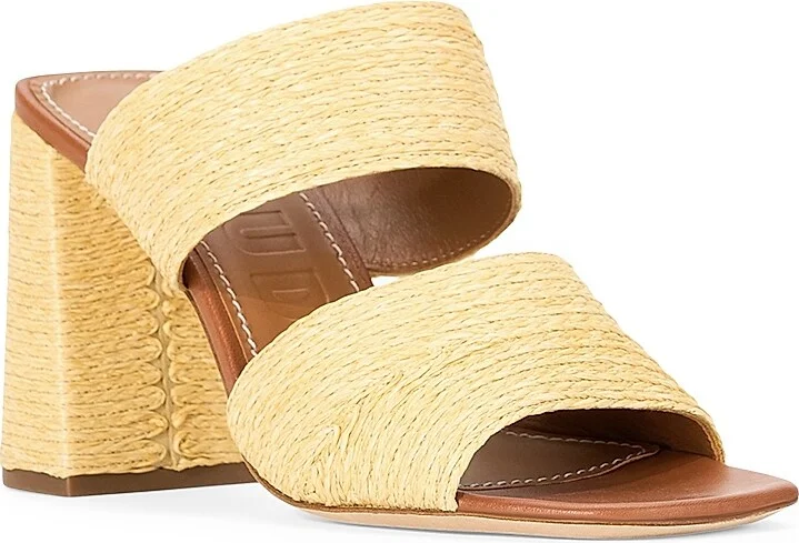 Women's Skylar 90MM Raffia Slip-On Sandals - Natural Raffia - Size 5 - Image 2