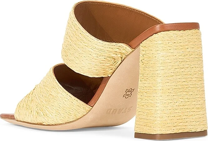 Women's Skylar 90MM Raffia Slip-On Sandals - Natural Raffia - Size 5 - Image 3