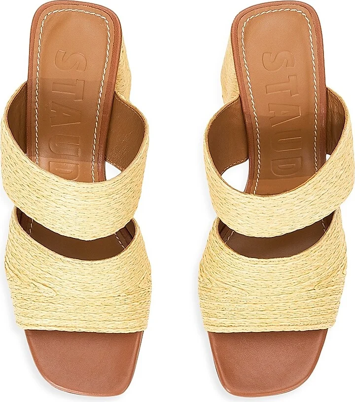 Women's Skylar 90MM Raffia Slip-On Sandals - Natural Raffia - Size 5 - Image 4