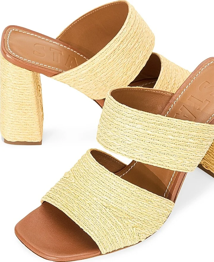 Women's Skylar 90MM Raffia Slip-On Sandals - Natural Raffia - Size 5 - Image 5