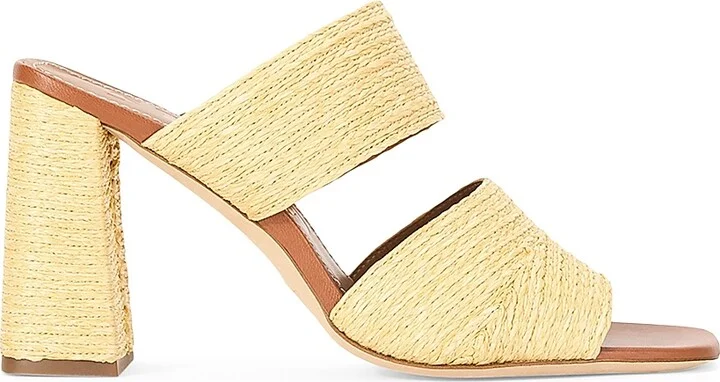 Women's Skylar 90MM Raffia Slip-On Sandals - Natural Raffia - Size 5