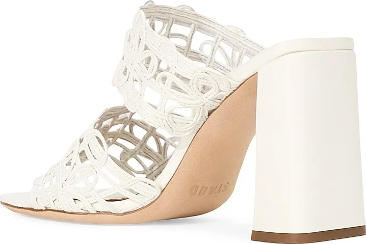 Women's Skylar 90MM Slip-On Leather Sandals - White - Size 6 - Image 3