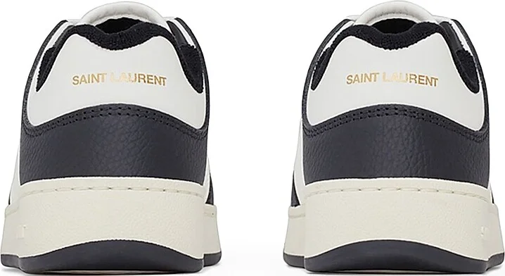 Women's SL/61 Low-top Sneakers in Grained Leather - White Black - Size 6 - Image 3