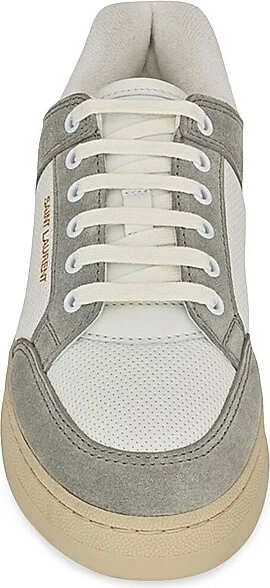 Women's SL/61 Sneakers In Leather And Suede - Blanc Optique Paris Roof - Size 5 - Image 3