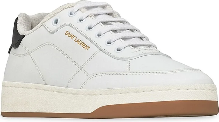 Women's SL/61 Sneakers in Smooth Leather - White And Honey - Size 5 - Image 2