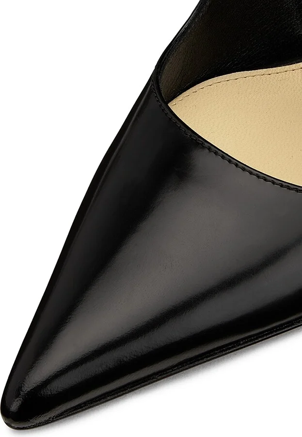 Women's Slash Crossover 40MM Metallic Kitten-Heel Pumps - Black - Size 6 - Image 6