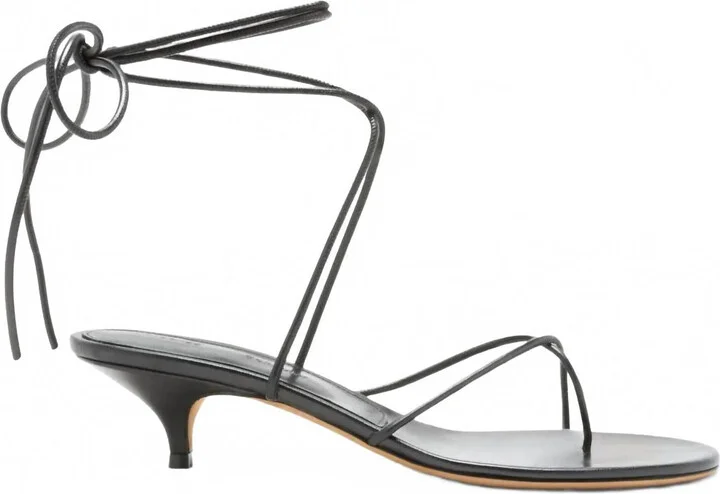Women's Slash Tie Sandals In Black