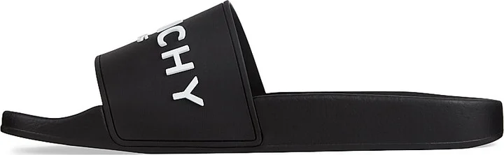 Women's Slide Flat Sandals in Rubber - Black - Size 8 - Image 7