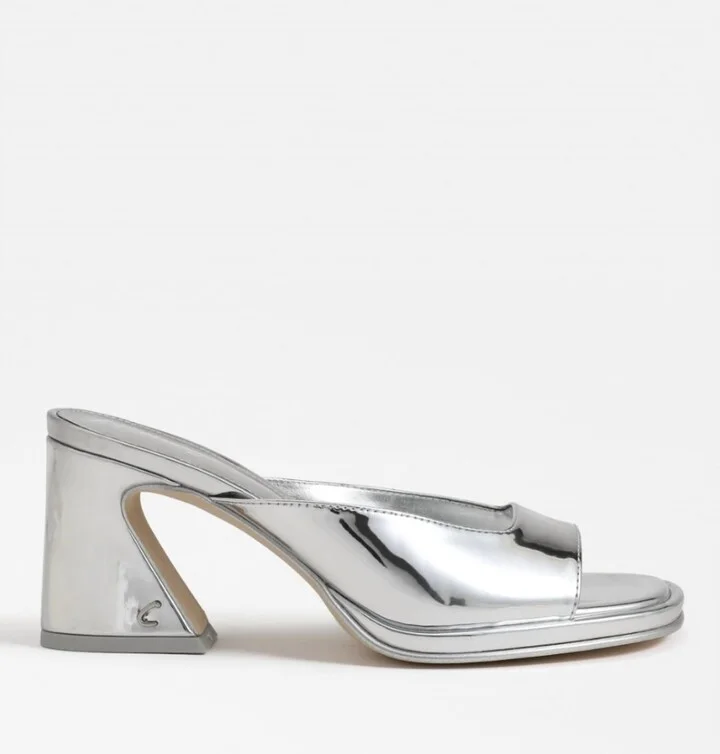 Women's Slide Heel Sandal In Silver