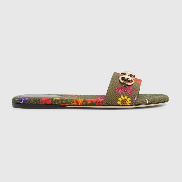 Women's slide sandal with Horsebit