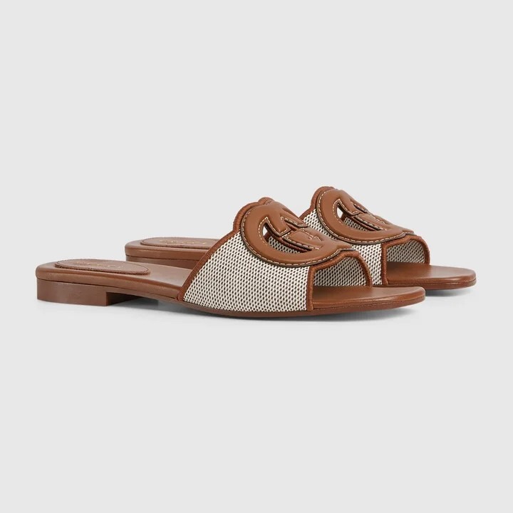 Women's slide sandal with Interlocking G - Image 2