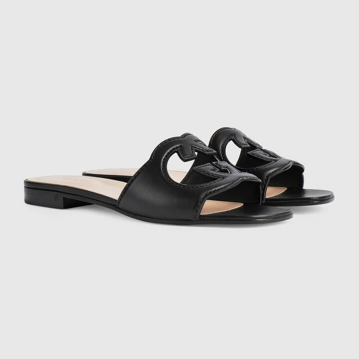 Women's slide sandal with Interlocking G - Image 2