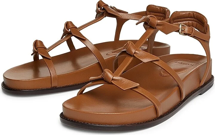 Women's Slim Lolita Leather Sandals - Espresso - Size 5.5 - Image 2