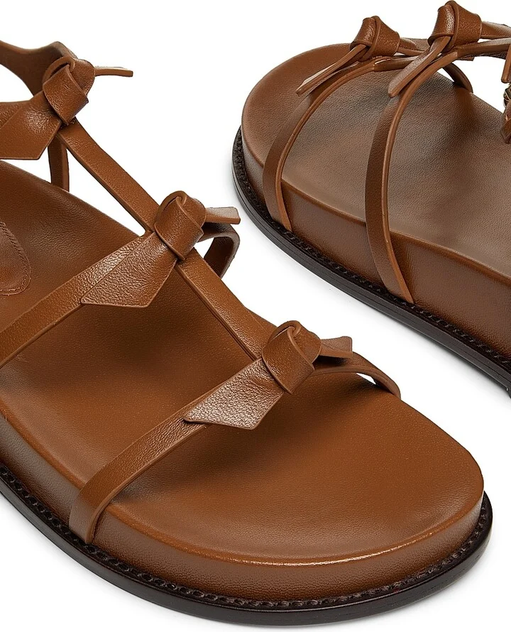 Women's Slim Lolita Leather Sandals - Espresso - Size 5.5 - Image 5