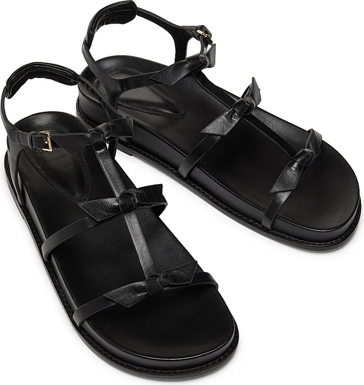 Women's Slim Lolita Leather Sandals - Espresso - Size 5.5 - Image 8