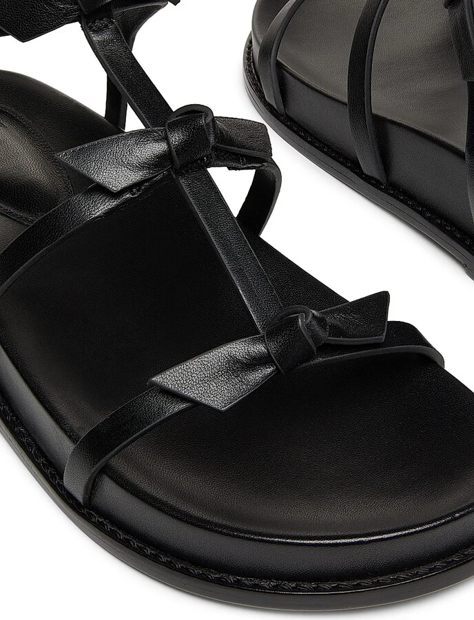 Women's Slim Lolita Leather Sandals - Espresso - Size 5.5 - Image 9