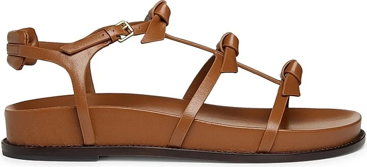 Women's Slim Lolita Leather Sandals - Espresso - Size 5.5