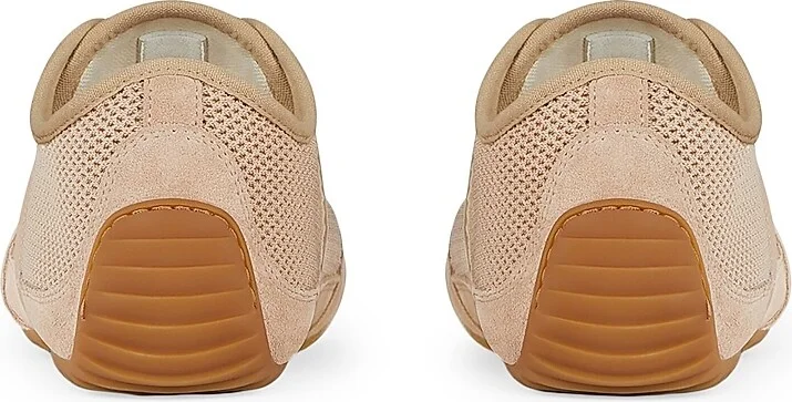 Women's Slim Sneakers in Mesh and Suede - White - Size 6 - Image 9