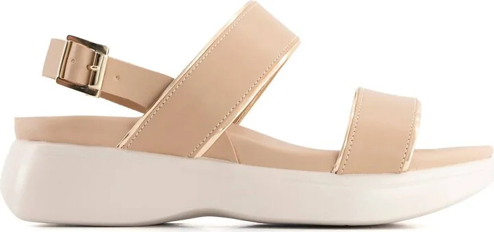 Women's Slingback Buckle Sandal In Beige