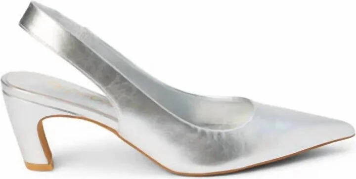 Women's Slingback Heel In Silver