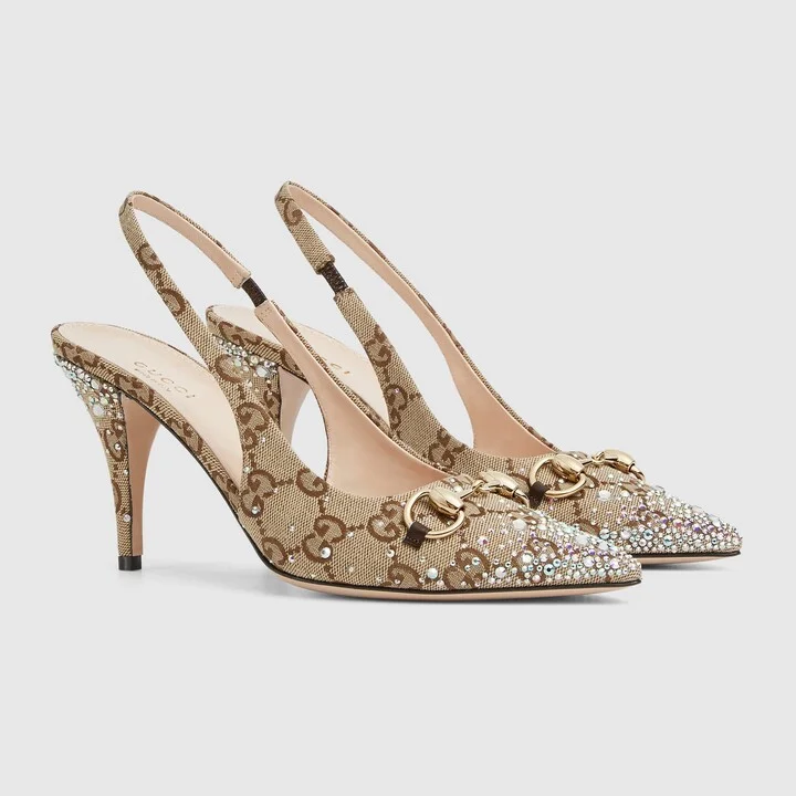 Women's slingback pump with crystal Horsebit - Image 2