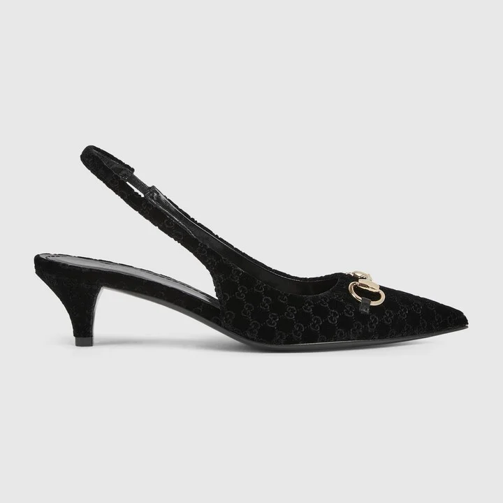 Women's slingback pump with Horsebit