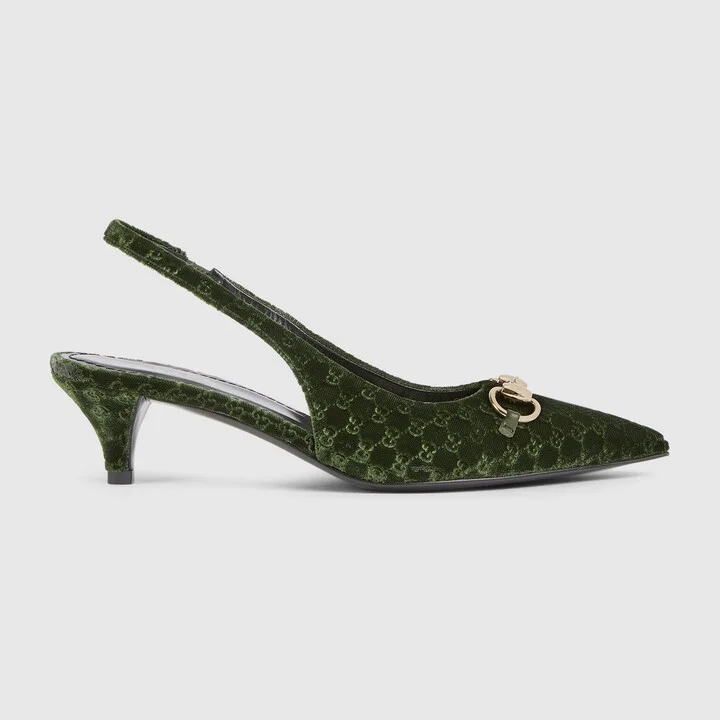 Women's slingback pump with Horsebit