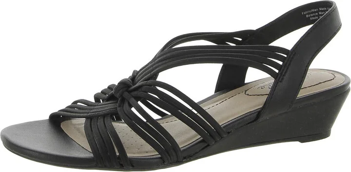 Womens Slingback Strappy Wedge Sandals