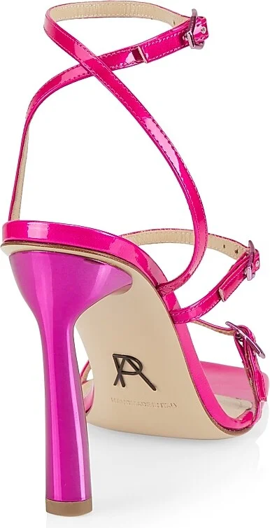 Women's Slinky Strappy Leather Sandals - Fuchsia - Size 7.5 - Image 3