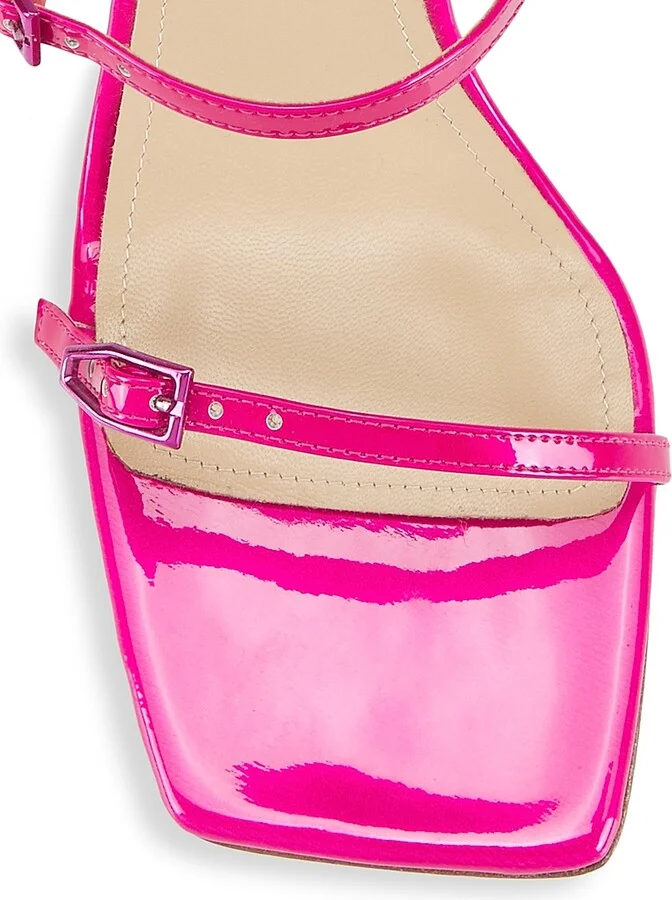 Women's Slinky Strappy Leather Sandals - Fuchsia - Size 7.5 - Image 4