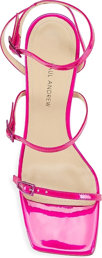 Women's Slinky Strappy Leather Sandals - Fuchsia - Size 7.5 - Image 5