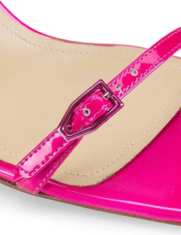 Women's Slinky Strappy Leather Sandals - Fuchsia - Size 7.5 - Image 6
