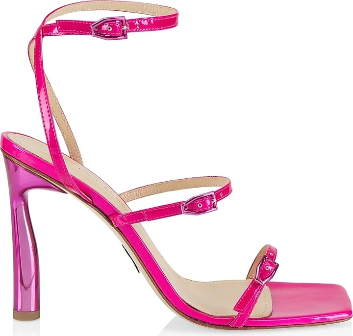 Women's Slinky Strappy Leather Sandals - Fuchsia - Size 7.5