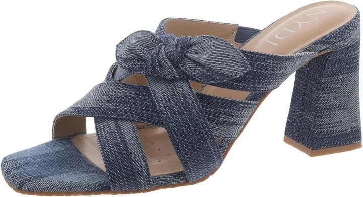 Womens Slip On { Block Heel