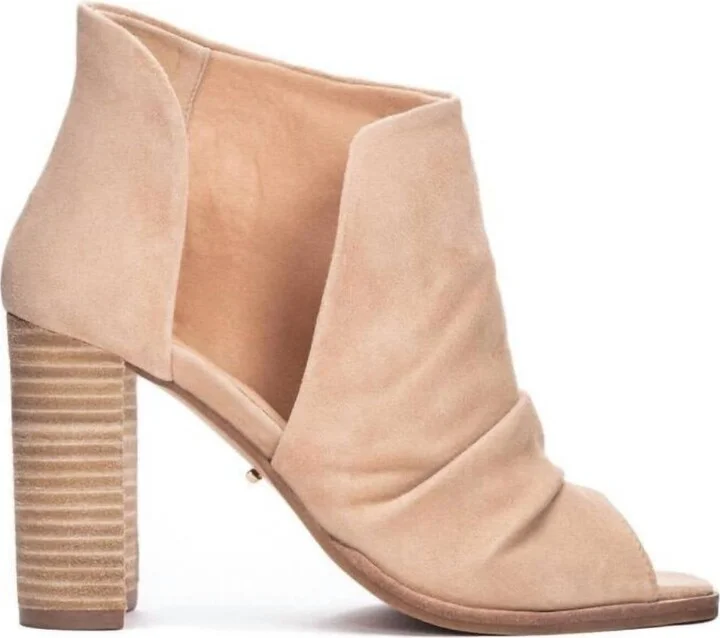 Women's Slip On Open Toe Heel In Natural
