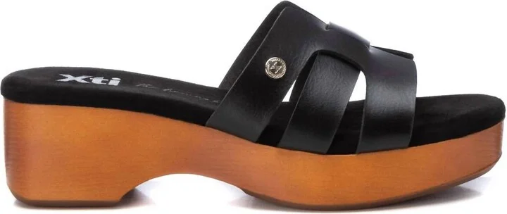 Women's Slip On Platform Sandals In Black