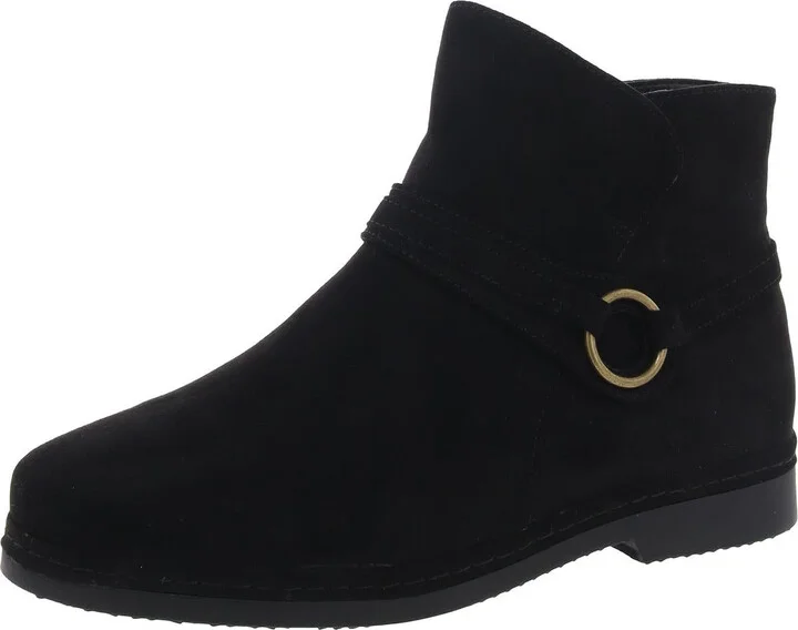 Womens Slip On Zip Up Ankle Boots