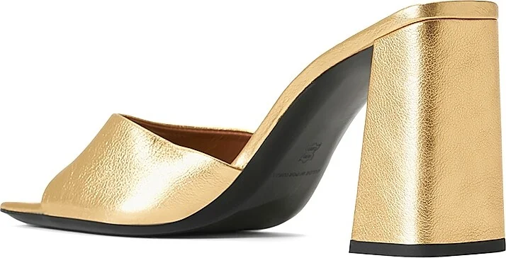 Women's Sloane 95MM Metallic Leather Sandals - Gold - Size 5.5 - Image 3